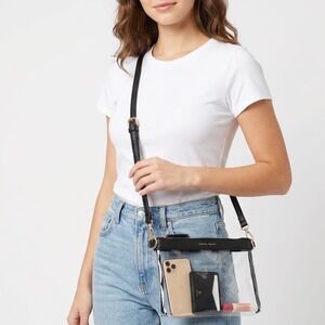 Nanette Lepore Womens Handbag Clear Transparent Adjustable Strap Crossbody Bag
